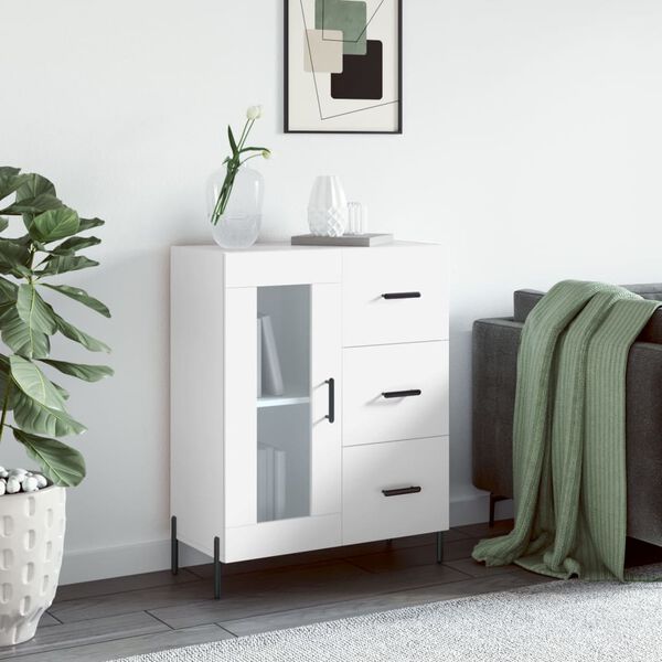 vidaXL Buffet blanc 69,5x34x90 cm bois d'ing&eacute;nierie
