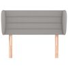 vidaXL T&ecirc;te de lit avec oreilles Gris clair 93x23x78/88 cm Tissu