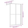 vidaXL Paroi de douche avec verre ESG transparent rouge 118x195 cm
