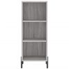 vidaXL Buffet haut Sonoma gris 34,5x34x180 cm Bois d'ing&eacute;nierie