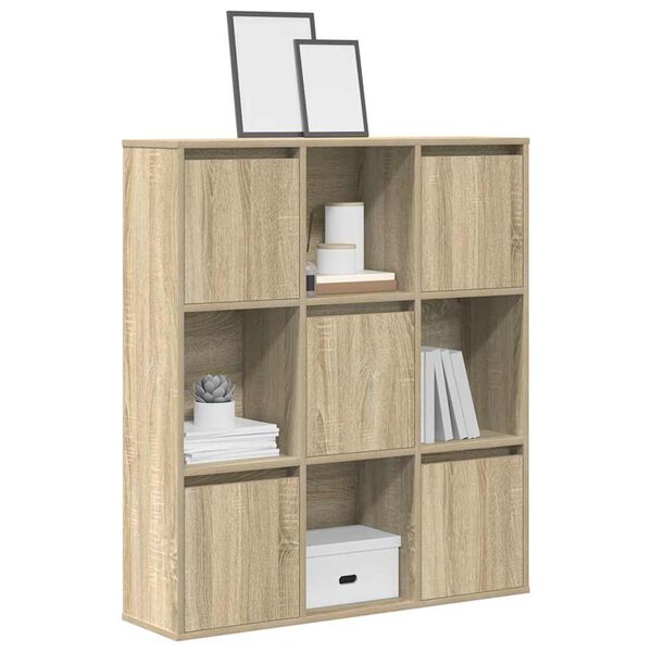 vidaXL Biblioth&egrave;que ch&ecirc;ne sonoma 89x24x101,5 cm bois d'ing&eacute;nierie