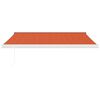 vidaXL Auvent r&eacute;tractable orange et marron 3x2,5 m tissu et aluminium