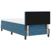 vidaXL Lit &agrave; ressorts avec matelas Bleu fonc&eacute; 100 x 200 cm Velours