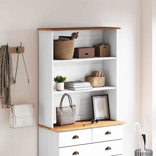 vidaXL Hutch ASKIM 91 x 30 x 104 cm Bois de pin massif