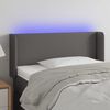 vidaXL T&ecirc;te de lit &agrave; LED Gris 83x16x78/88 cm Similicuir