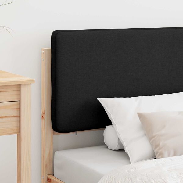 vidaXL Cadre de lit avec t&ecirc;te de lit rembourr&eacute;e Noir 90 x 190 cm