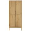 vidaXL Garde-robe FLORO cire marron 77x53x171 cm bois massif de pin