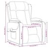 vidaXL Fauteuil de massage Vert fonc&eacute; Tissu
