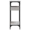 vidaXL Table console avec &eacute;tag&egrave;re sonoma gris 75x29x75 cm