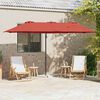 vidaXL Parasol Terre cuite 372 x 198 x 243 cm Polyester et Aluminium