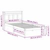 vidaXL Cadre de lit Marron 90 x 190 cm Pin massif