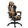 vidaXL Chaise de jeu avec repose-pied Orange Similicuir