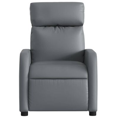 vidaXL Fauteuil de massage inclinable Gris Similicuir