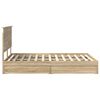 vidaXL Lit de Rangement Ch&ecirc;ne Sonoma 140 x 200 cm Bois d'ing&eacute;nierie