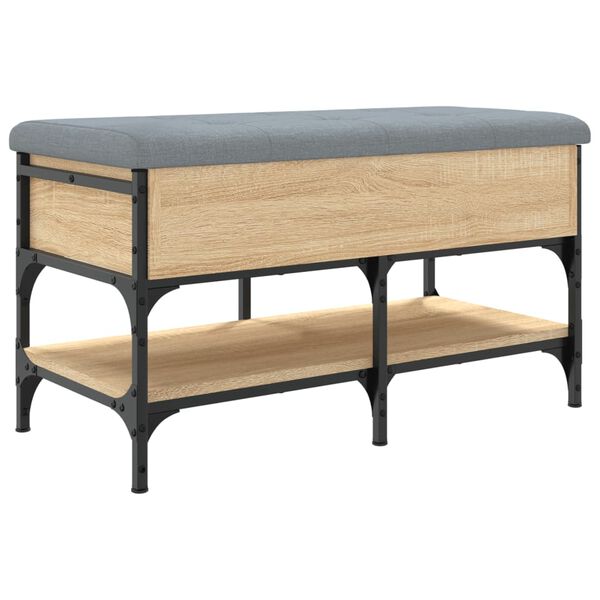 vidaXL Banc &agrave; chaussures ch&ecirc;ne sonoma 82x42x45 cm bois d'ing&eacute;nierie