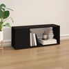 vidaXL Meuble TV Noir 80x24x32 cm Bois d'ing&eacute;nierie
