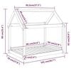 vidaXL Lit pour chien Marron miel 101x70x90 cm Bois de pin solide