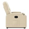vidaXL Fauteuil inclinable Cr&egrave;me Tissu