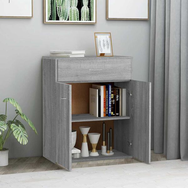 vidaXL Buffet Sonoma gris 60x30x75 cm Bois d'ing&eacute;nierie