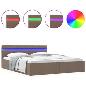 vidaXL Cadre de lit &agrave; rangement hydraulique sans matelas 160x200 cm