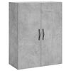 vidaXL Buffet haut Gris b&eacute;ton 69,5x34x180 cm Bois d'ing&eacute;nierie