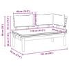 vidaXL Banc de jardin 2 pcs Gris et marron Bois de teck massif