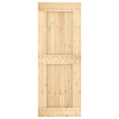 vidaXL Porte coulissante et kit de quincaillerie 80x210 cm pin massif