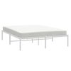 vidaXL Cadre de lit m&eacute;tal sans matelas blanc 140x200 cm