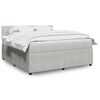 vidaXL Sommier &agrave; lattes de lit et matelas Gris clair 180x200cm Velours