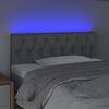 vidaXL T&ecirc;te de lit &agrave; LED Gris clair 100x7x78/88 cm Tissu