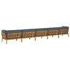 vidaXL Ensemble de Canap&eacute;s Uni 6 pcs Anthracite Bois d'Acacia Massif
