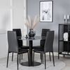 Venture Home Chaises &agrave; manger lot de 2 Slim aspect cuir noir