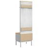 vidaXL Meuble de couloir avec &eacute;tag&egrave;re FLORO Blanc 50 x 40 x 158 cm