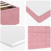 vidaXL Lit ottoman avec matelas rose 120x190 cm velours