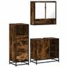 vidaXL Ensemble de meubles de salle de bain 3 pcs Ch&ecirc;ne fum&eacute;