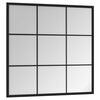 vidaXL Miroir mural noir 60x60 cm m&eacute;tal