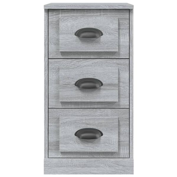 vidaXL Buffet sonoma gris 36x35,5x67,5 cm bois d'ing&eacute;nierie