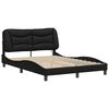 vidaXL Cadre de lit avec LED sans matelas Hvar noir 140x190 cm