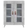 vidaXL Buffet haut Gris b&eacute;ton 69,5x34x180 cm Bois d'ing&eacute;nierie