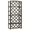 vidaXL Support de plantes et treillis Gris 60x30x140 cm Bois de sapin
