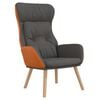 vidaXL Chaise de relaxation Gris fonc&eacute; Tissu et PVC