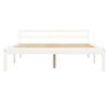 vidaXL Cadre de lit sans matelas blanc bois de pin massif 140x200 cm