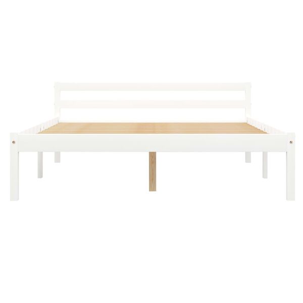 vidaXL Cadre de lit sans matelas blanc bois de pin massif 140x200 cm