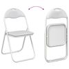 vidaXL Chaise pliante 8 pcs Blanc 48 x 43,5 x 81 cm Simili cuir