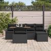 vidaXL Ensemble de canap&eacute; de jardin avec coussin 6 pcs Noir