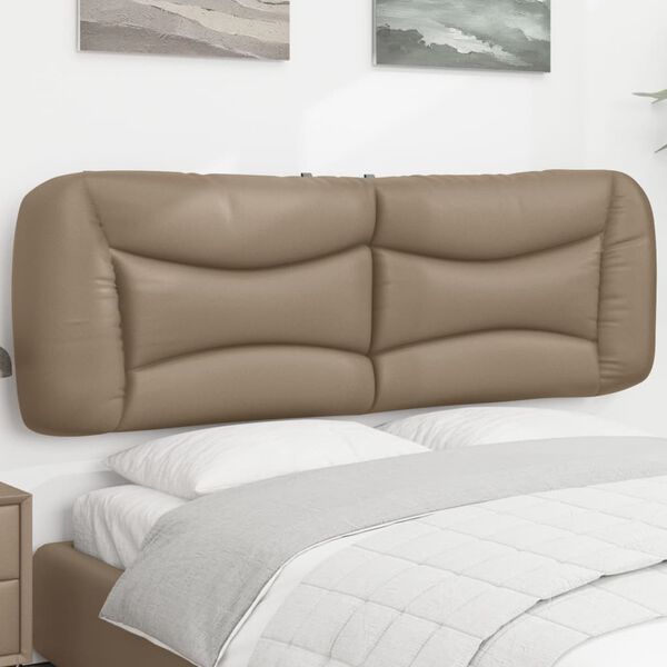vidaXL Coussin de t&ecirc;te de lit Hvar cappuccino 160 cm similicuir