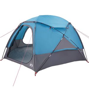 vidaXL Tente en d&ocirc;me avec housse imperm&eacute;able amovible 4 personne Bleu