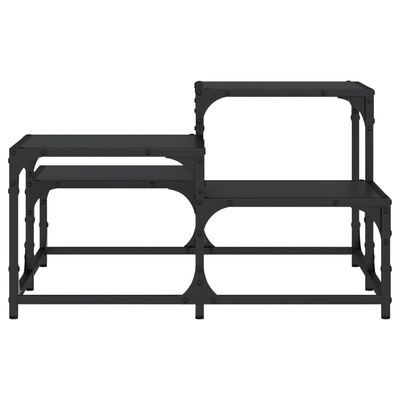 vidaXL Table basse noir 68x68x40 cm bois d'ingénierie