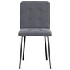 vidaXL Chaises &agrave; manger lot de 4 Gris fonc&eacute; Velours