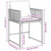 vidaXL Ensemble de salle &agrave; manger pour jardin 5 pcs Noir polyrotin